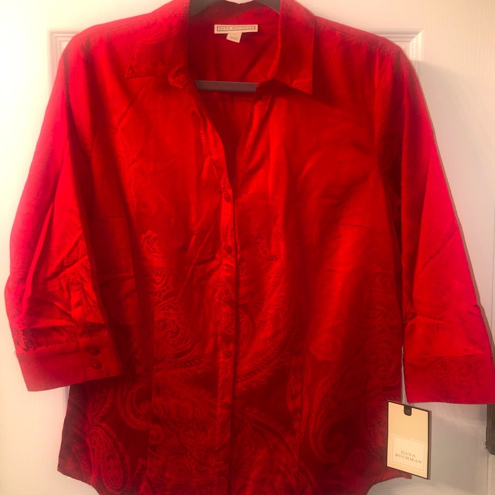 Dana Buchman Button Top